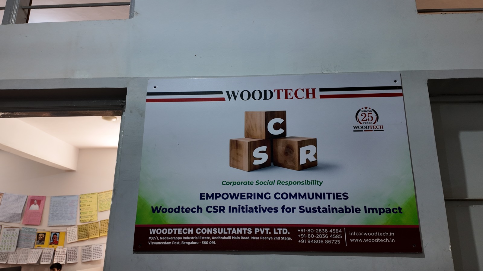 Woodtech CSR at Hegganahalli Government School